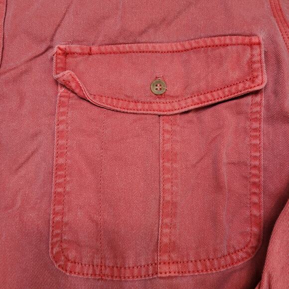 Vintage 90s Calvin-Klein Faded Coral Pink Button Up Shirt Large 23x32 USA - Picture 3 of 12